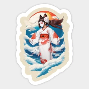 Traditional Kimono Girl 02 Sticker